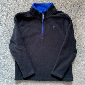 Boys navy blue fleece top zip Old Navy small 6/7
